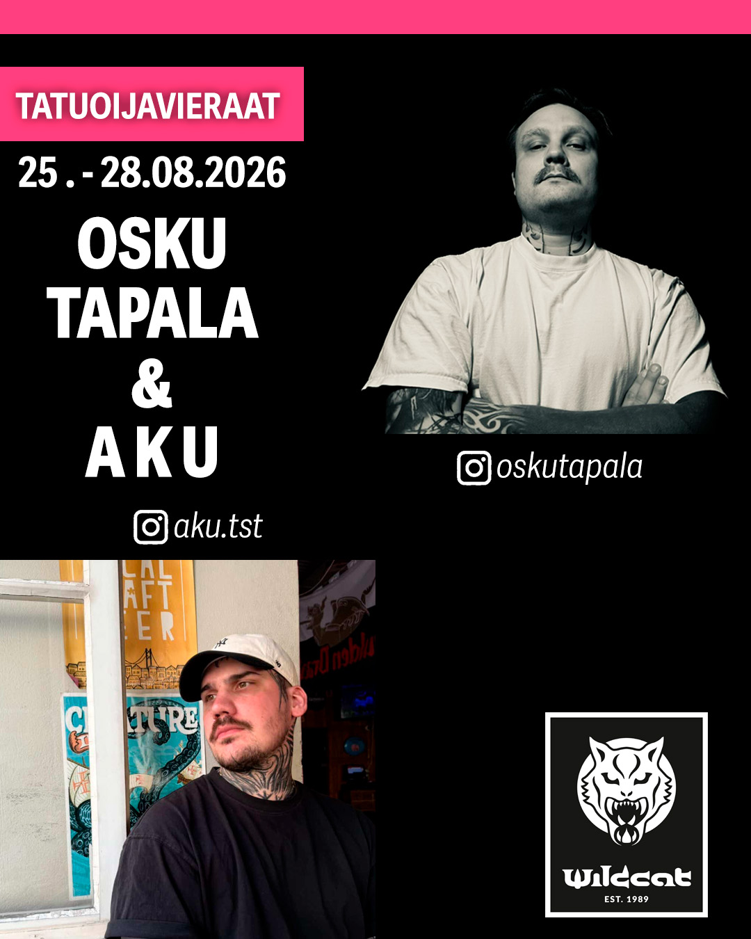 Wildcat Store Joensuu - Osku & Aku - ajanvaraus - 28072026