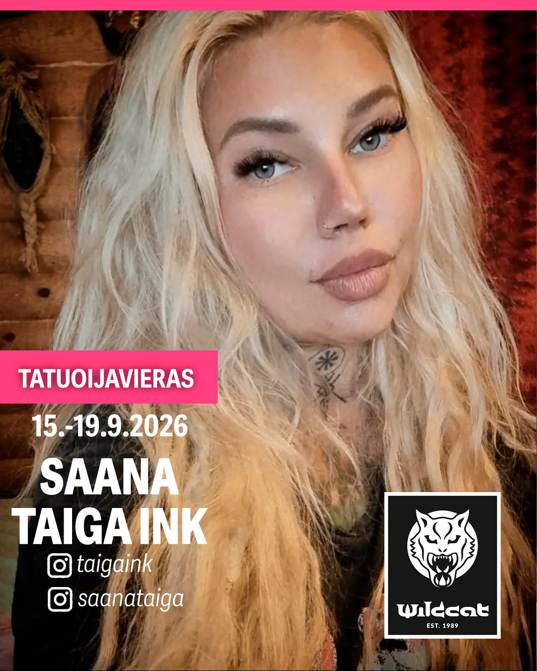 Wildcat Store Joensuu - Taiga Ink - ajanvaraus - 15-19092026